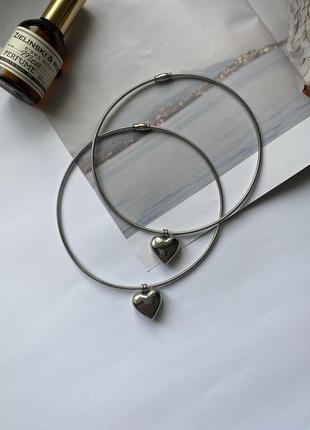 Подвеска чокер с сердечек