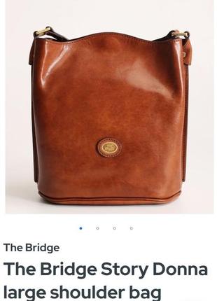 Кожаная сумка the bridge story donna large shoulder bag