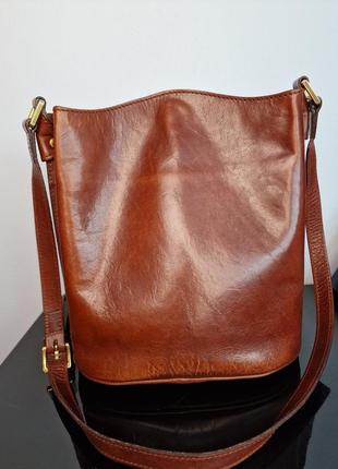 Кожаная сумка the bridge story donna large shoulder bag5 фото