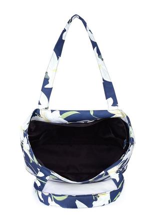 Женская текстильная сумка poolparty select с лилиями4 фото