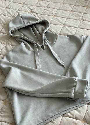 Велюрова кофта  з капюшоном cropp