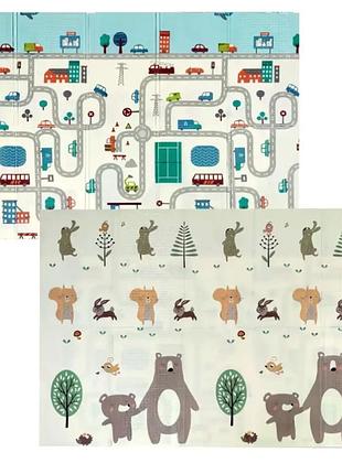 Дитячий розвивальний двосторонній термо килимок розмір 1802001.0