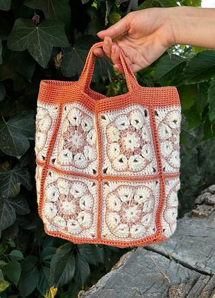 В'язана сумка ручна робота