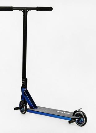 Самокат трюковий 58х87 см best scooter чорно-блакитний (2000002311225)6 фото