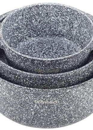 Набір кухонного посуду snow marble 8 предметів із двома прихватками ø 20х8,5 см, ø24х11,5 см, ø28х12,5 см4 фото
