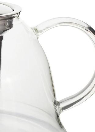 Чайник стеклянный заварочный со съемным ситечком 1500 мл kamille  (2000002632597)4 фото