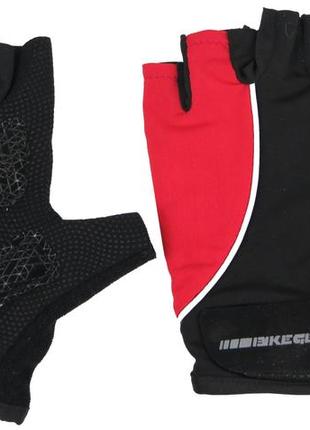 Перчатки женские для занятия спортом, велоперчатки crivit красные1 фото