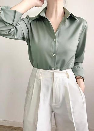 Атласна блуза lg2 фото