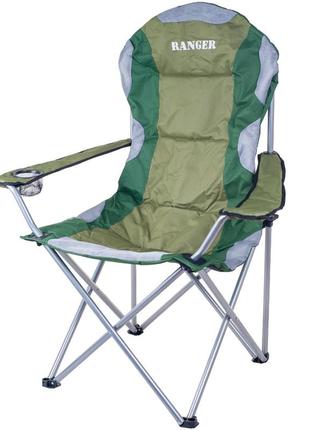 Складане крісло 111х53х86 см ranger сіро-зелений (2000002844921)