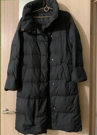 Пухове пальто uniqlo довге (легке)