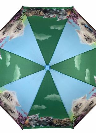 Дитяча парасолька-тростина 88 см the best зелена (2000002287940)3 фото