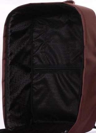 Рюкзак для ручной клади hub 40x25x20 см  poolparty коричневый (2000000289854)4 фото