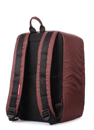 Рюкзак для ручной клади hub 40x25x20 см  poolparty коричневый (2000000289854)3 фото