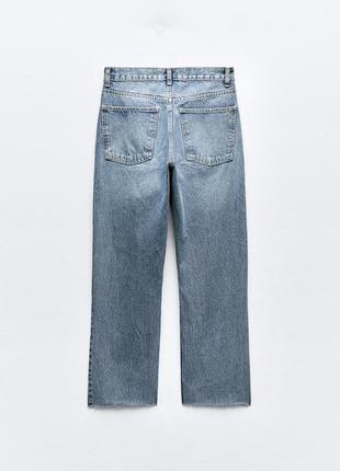 Джинсы straight-leg high waist от zara, ankle length10 фото