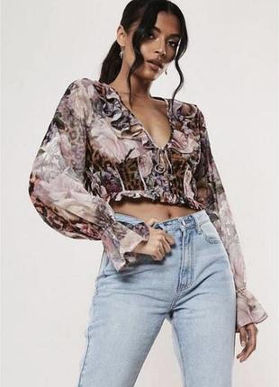 Топ блуза с имитацией корсета