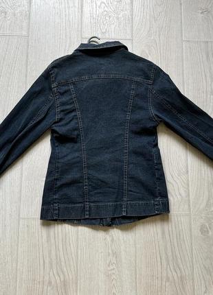 Джинсовка женская темно-синяя8 фото
