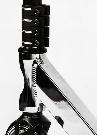 Самокат трюковый 58х87 см best scooter черно-белый (2000002311232)9 фото