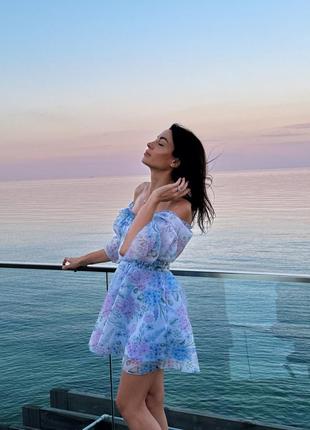 Платье в принт из органзы2 фото