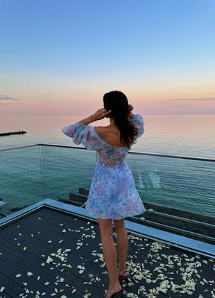 Платье в принт из органзы3 фото