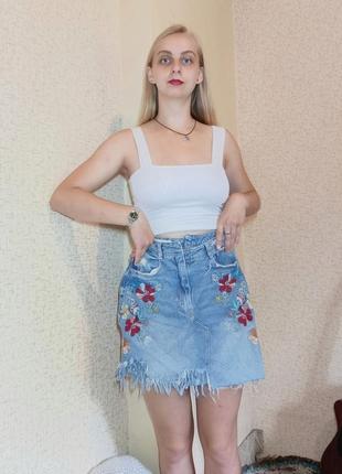 Джинсова спідниця zara