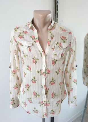 Рубашка котон,шовк, massimo dutti