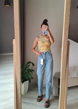Джинсы mom fit zara, размер 34,36,38