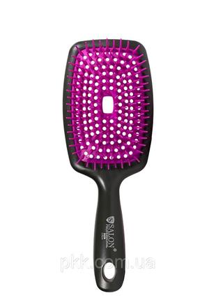 Гребінець для волосся масажний продувний 25х9 см salon professional фіолетовий (2000002542858)2 фото