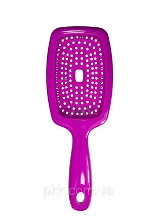 Гребінець для волосся масажний продувний 25х9 см salon professional фіолетовий (2000002542858)3 фото