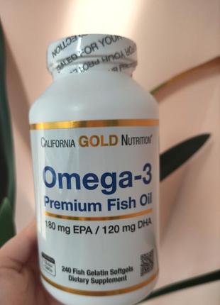 California gold nutrition omega 240 шт, омега 3