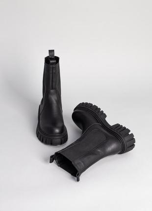 Женские кожаные челси (5500з) 36 vzutik черный (2000002527800)8 фото