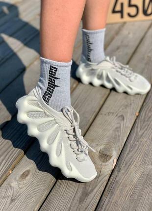 Мужские / женские кроссовки  adidas yeezy boost 450 cloud white6 фото