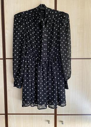 Плаття чорне шифонове