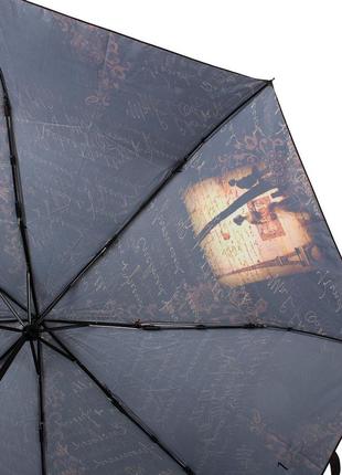 Женский складной зонт механический 96 см zest черный (2000002486602)5 фото