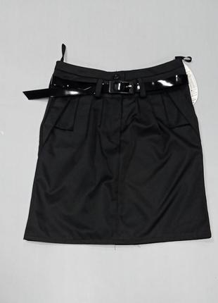 Спідниця дитяча чорна з клапанами