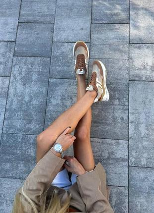 Жіночі замшеві кросівки (5130) 38 vzutik коричневий (2000002523291)6 фото