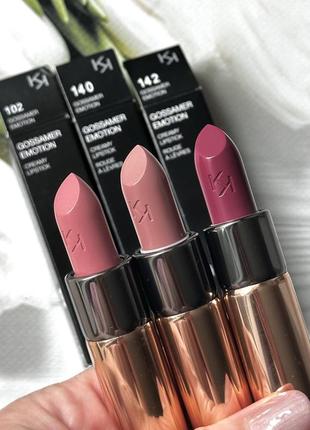 Кремова помада з гіалуроновою кислотою gossamer emotion cremy lipstik kiko milano