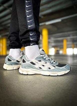 Мужские кроссовки asics gel-nyc graphite grey ассикс серого цвета