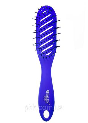 Гребінець для волосся масажний продувний 50 г. salon professional синій (2000002542896)1 фото