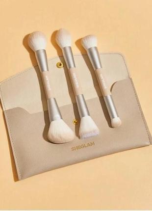 Набір sheglam glam 101 face essentials brush set with bag 3 шт1 фото