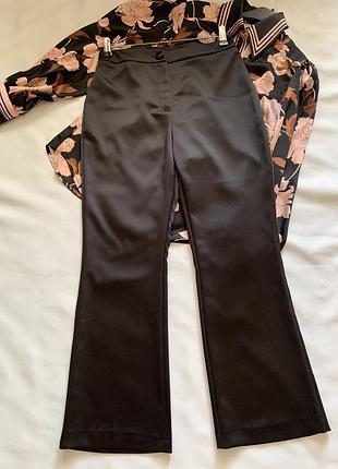 Брюки атласные клеш zara размер s