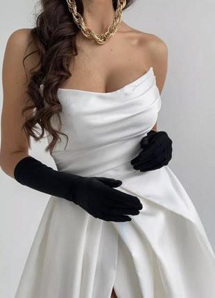 Перчатки черные, белые, красный,синие,фиолетовые, длинные до локтя