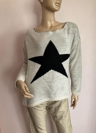 Італійський бутіковий трикотажний подвійний светр/ m- l/ brend anouk