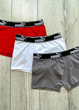 Мужские трусы боксеры - набор премиум качества в стиле puma набор 3 шт.