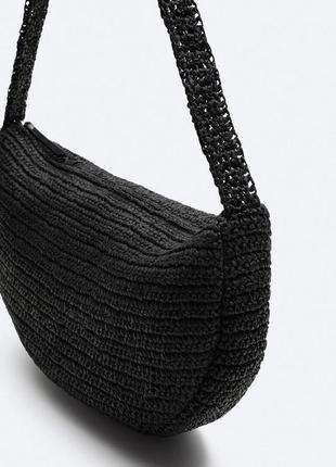 Плетеная сумка через плечо среднего размера x casa josephine5 фото