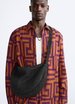 Плетеная сумка через плечо среднего размера x casa josephine2 фото