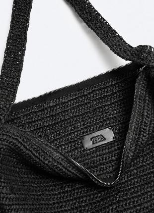 Плетеная сумка через плечо среднего размера x casa josephine6 фото