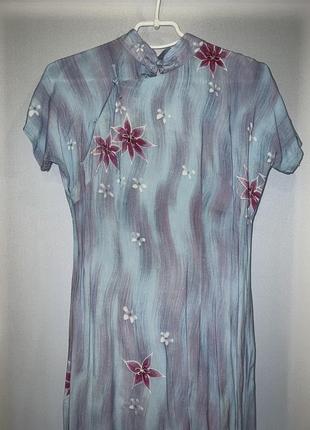 Сукня блакитна , сукня японський стиль, сукня л розмір , японка , довга сукня