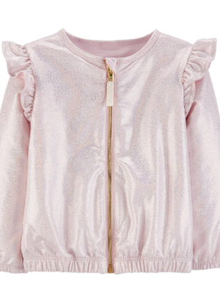 Куртка бомбер  сarters для девочки с эффектом мерцания