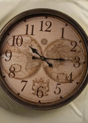 Круглий годинник для дому декоративний настінний годинник для вітальні кухні кімнати якісний годинник 49 см4 фото