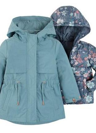 Куртка 3 в 1 демі парка плащ/куртка стограмовка cool club 92 см